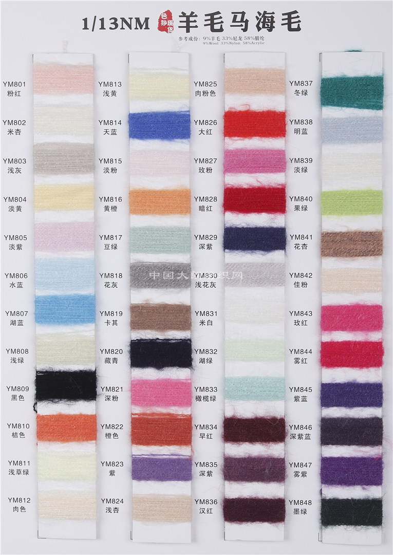 1/13NM 9Wool 33Nylon 58Acrylic