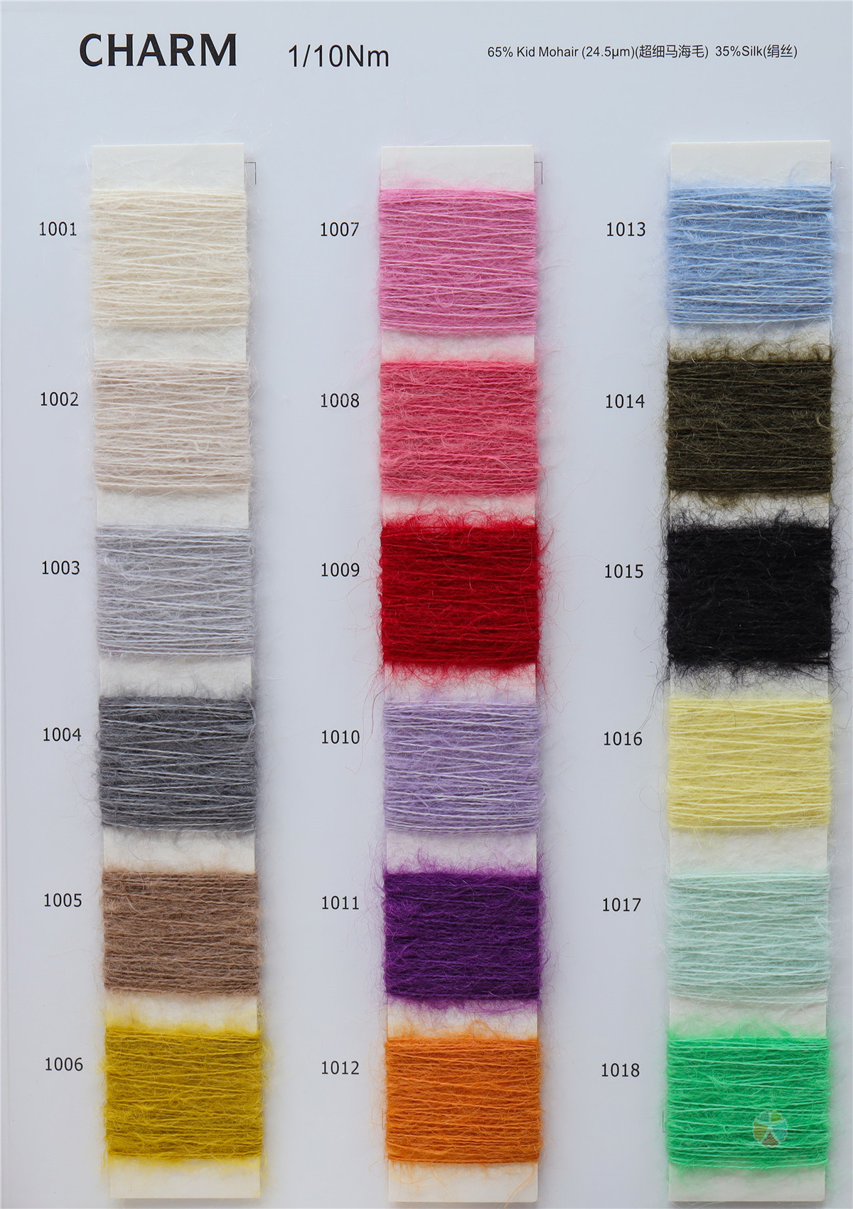 1/10NM 65ultrafine mohair 35spun silk