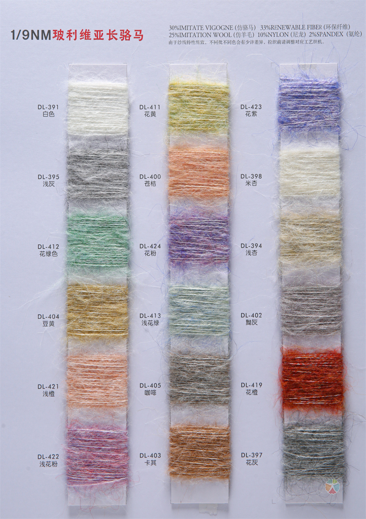 1/9NM 30imitated Loma 33environmental protection fiber 25imitated wool 10nylon 2spandex