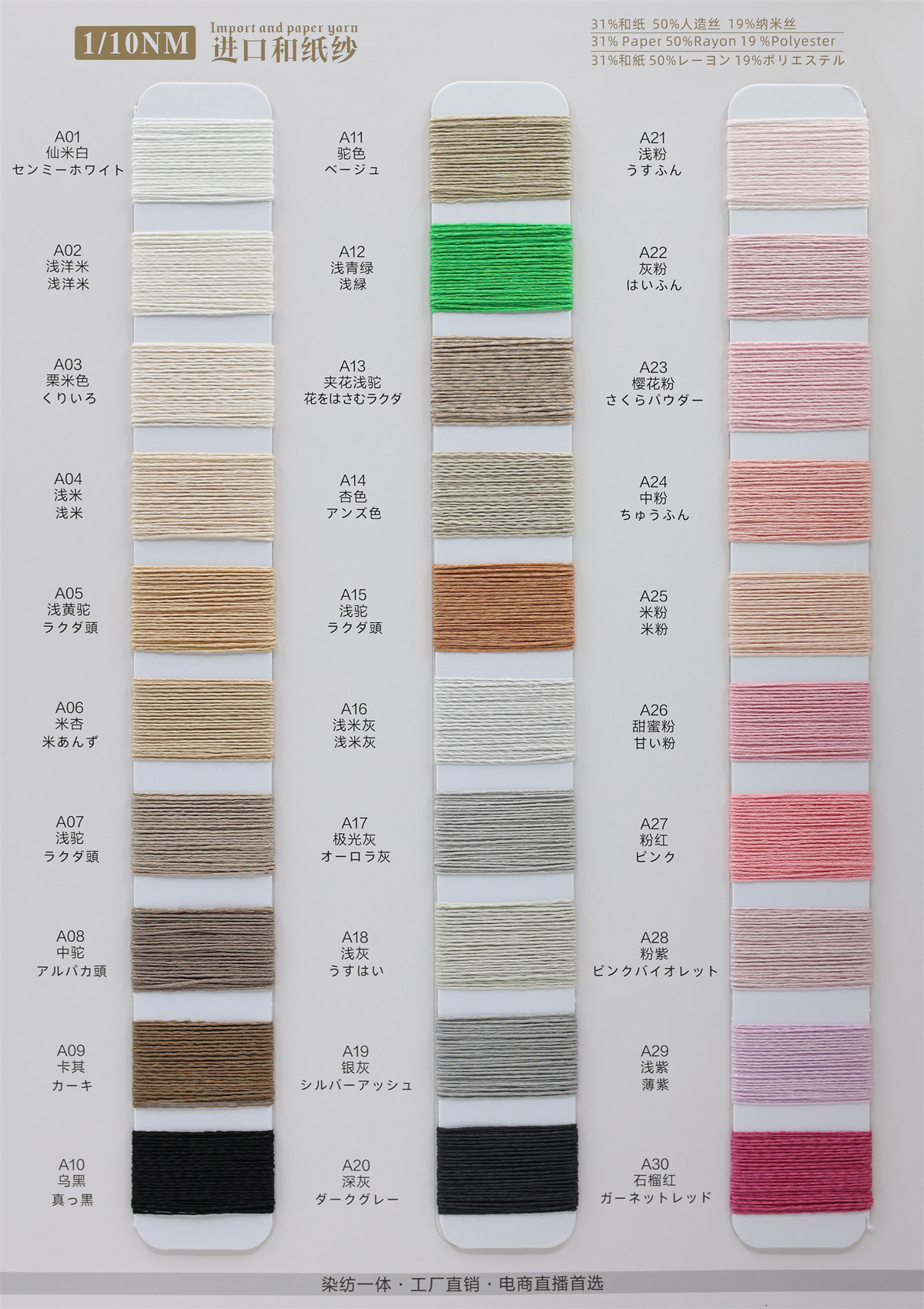 1/10NM 进口和纸纱