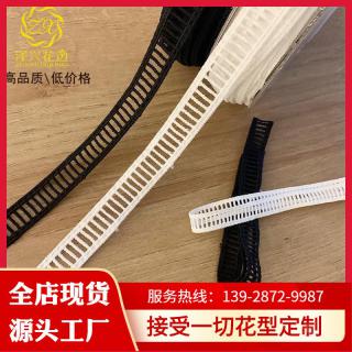 厂家直供多款精美几何牛奶丝涤纶水溶刺绣楼梯花边服装花边