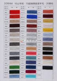 2/26NM 10Cashmere 70superfine merino 20nylon