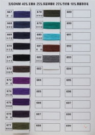 3/60NM 40jade silk 25anti-pilling acrylic fiber 25bamboo fiber 10merino wool