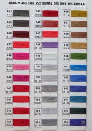 3/60NM 40jade silk 25anti-pilling acrylic fiber 25bamboo fiber 10merino wool