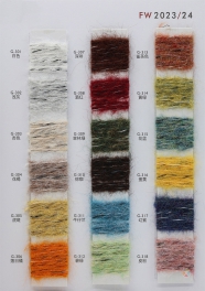 1/3.8NM 5% wool, 47% polyester, 45% recycled polyester, 3% spandex