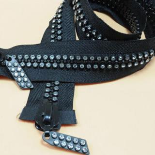 树脂双开口钻石拉链