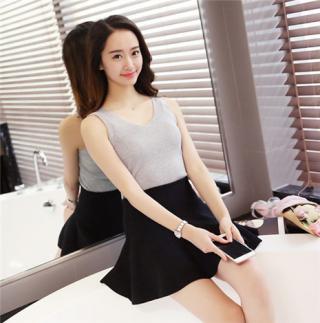 夏季新款韩版无袖打底衫女修身弹力针织衫毛衣背心