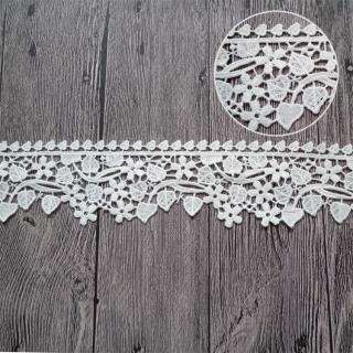 千丝丽水溶刺绣花边 涤纶7厘米宽度水溶花边 小花叶花边厂家直销