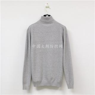 新款春装简约纯色高领羊毛针织衫